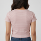 Striped Slim Fit Crop T-Shirt