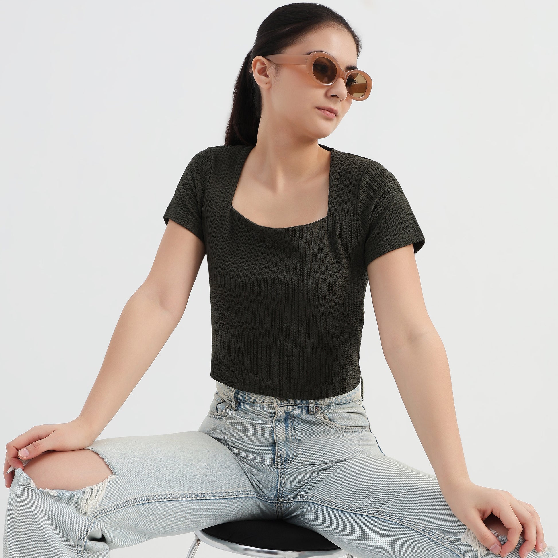 Slim Fit Crop T-Shirt