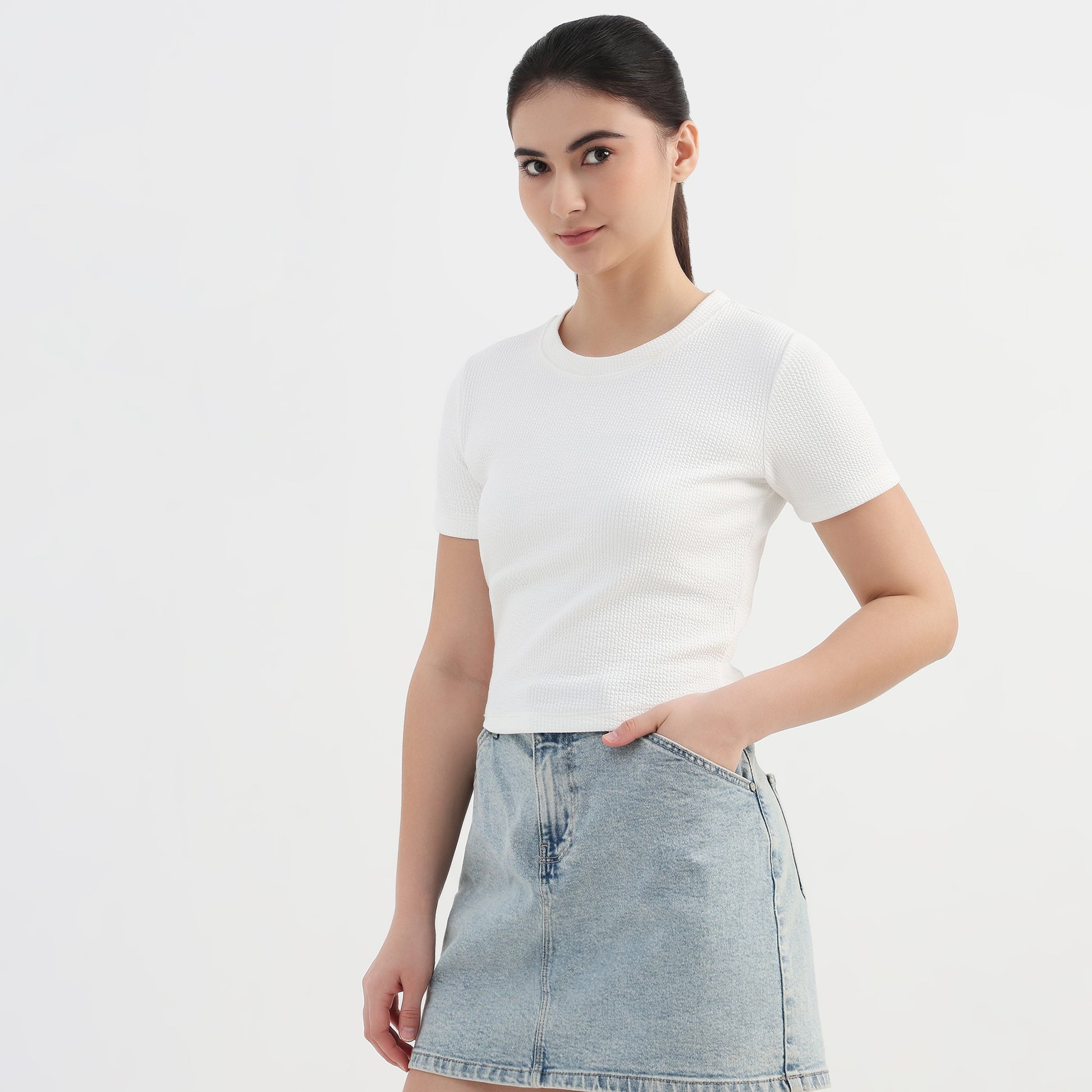 Slim Fit Crop T-Shirt