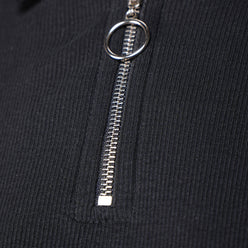 Slim Fit Cropped Polo T-Shirt
