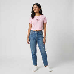 Printed Essential Tee with Chest Embroidery