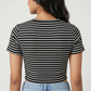 Striped Slim Fit Cropped T-Shirt