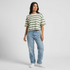 Cotton Striped Cropped T-Shirt