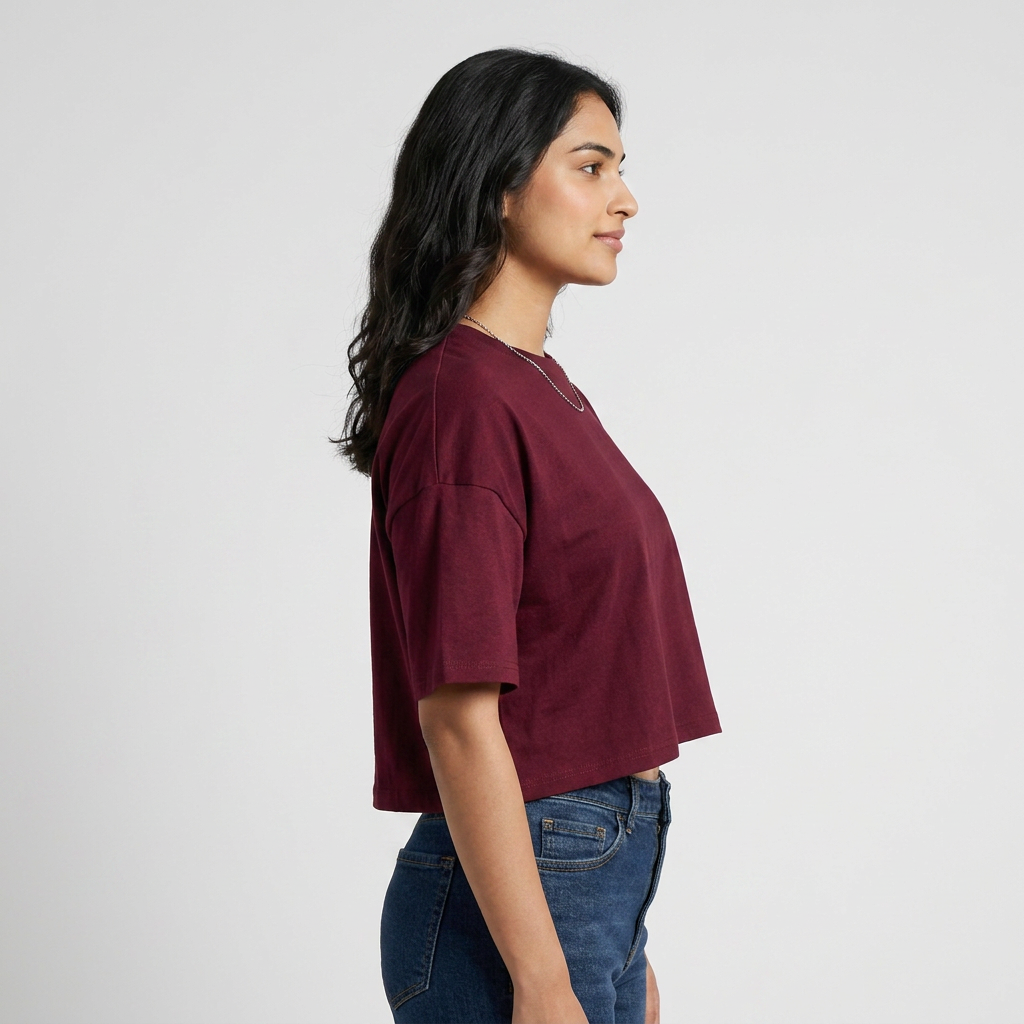 Cotton Solid Boxy T-Shirt