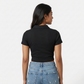 Solid Essential Tee Partial Zipper Opening