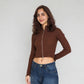 Structured Full Sleeve Flat Knit T-Shirt