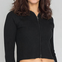 Knitted Full Sleeve Flat Knit Top