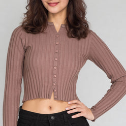 Polyester Viscose Solid Full Sleeve Top