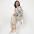 Order Now Women Striped Round Neck Regular Fit Casual Wear Flat Knits by Style Union