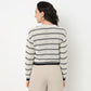 Order Now Women Striped Round Neck Regular Fit Casual Wear Flat Knits by Style Union