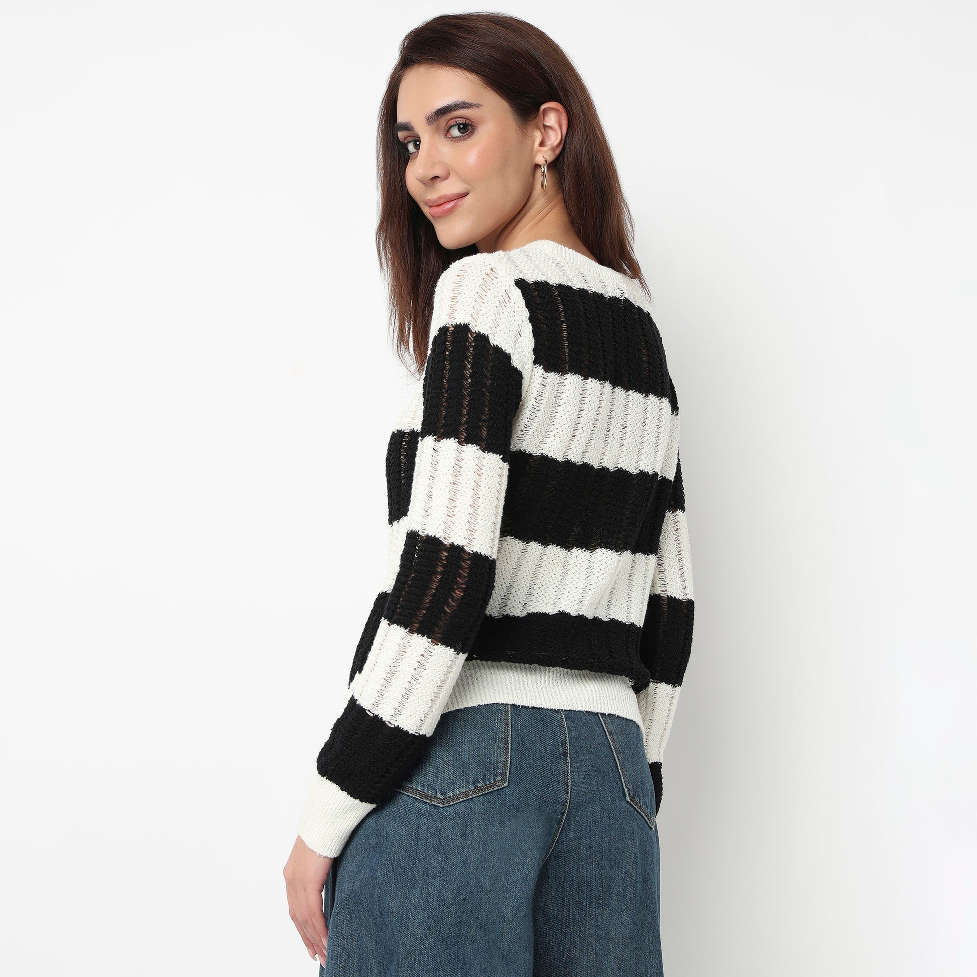 Striped Flatknit Top