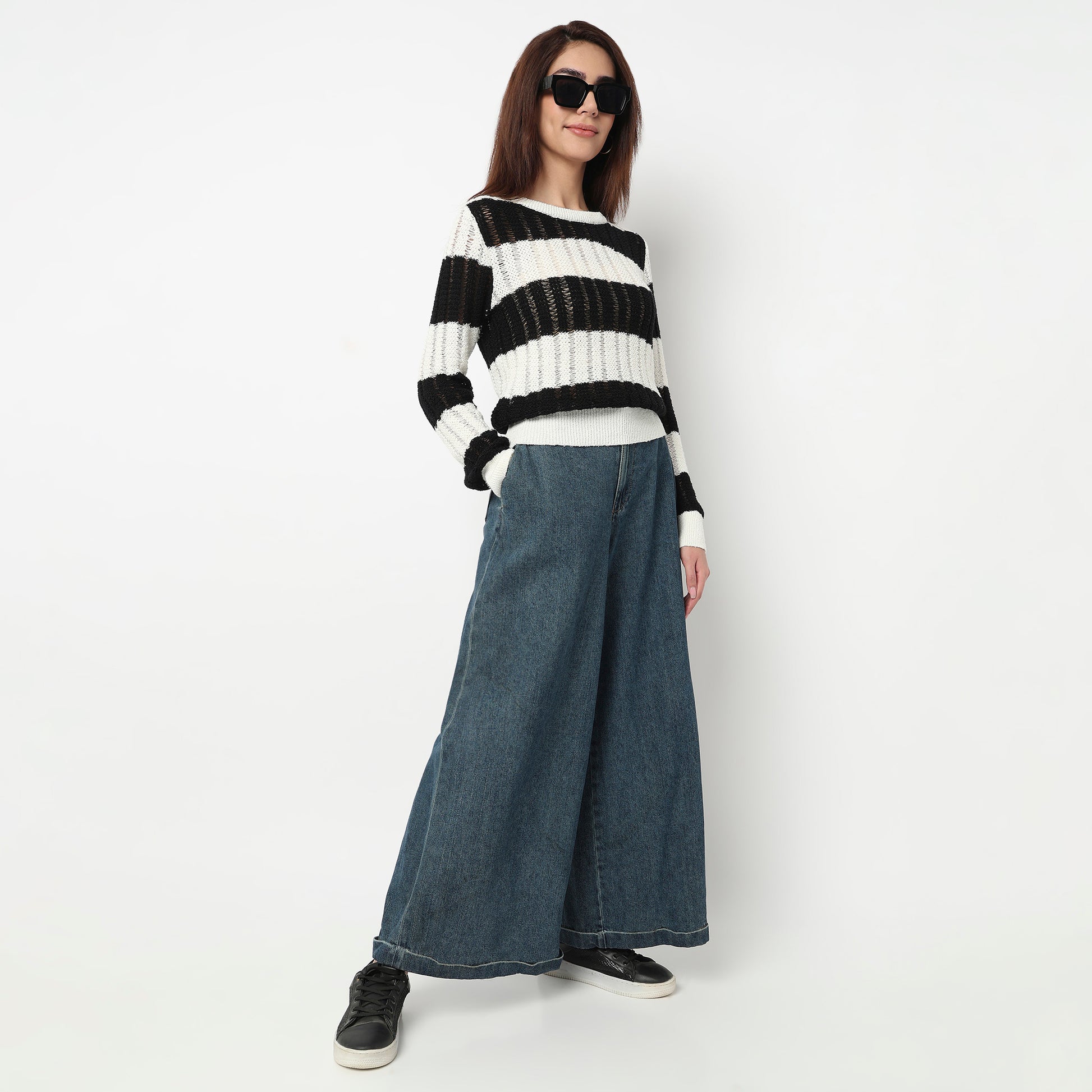 Striped Flatknit Top