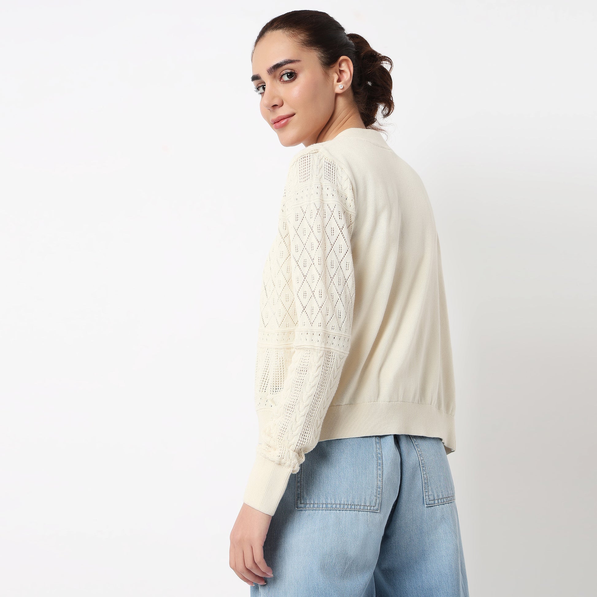 Flat Knit Ginger Snap Cardigan