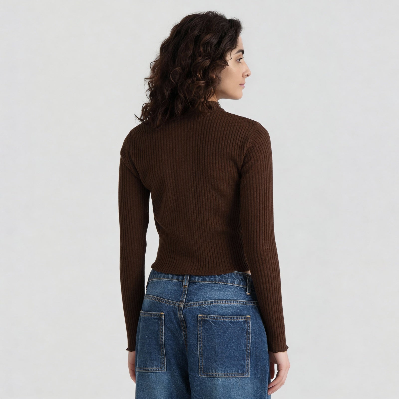 Full Sleeve Flat Knit Top