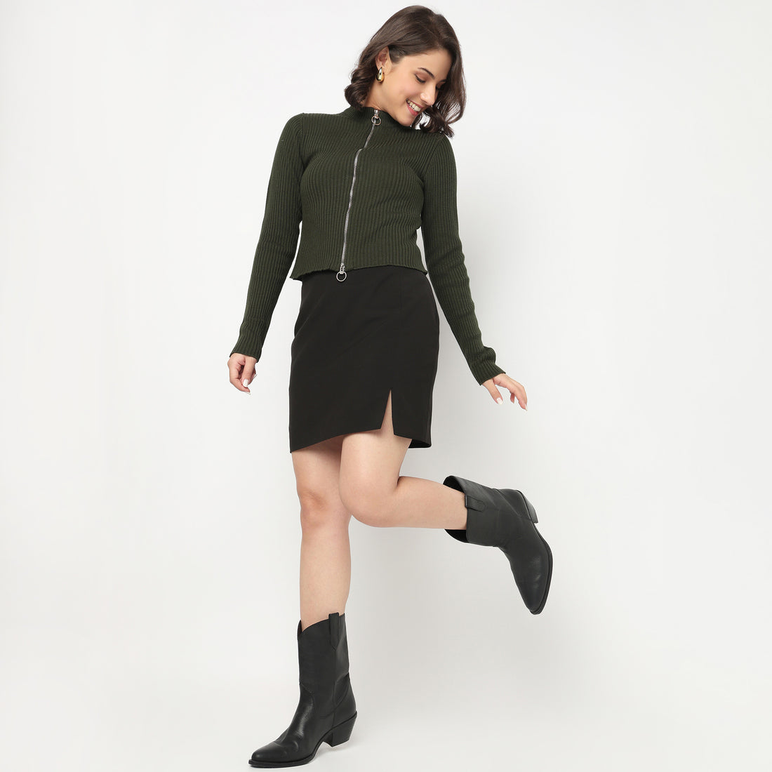Full Sleeve Flat Knit Top