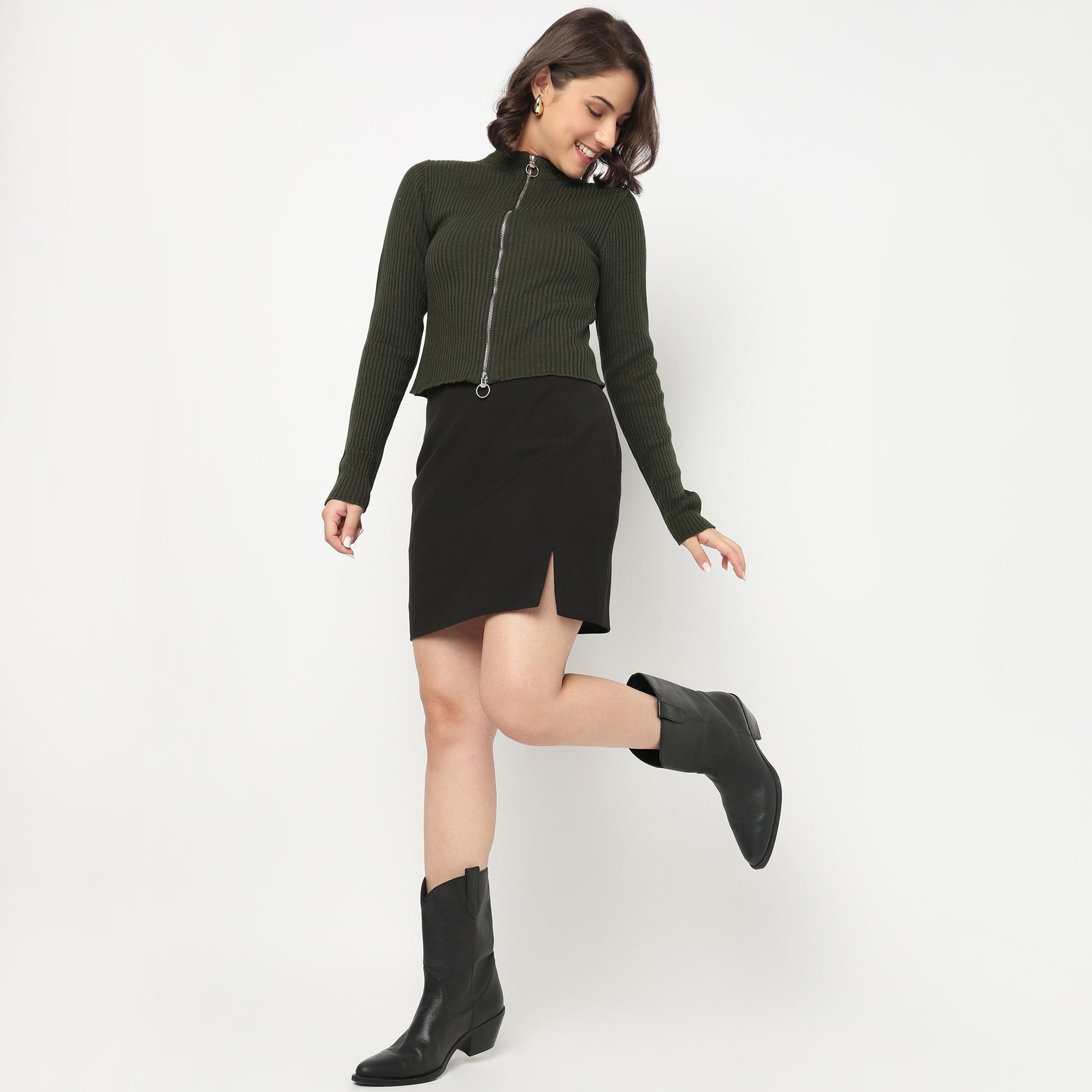 Full Sleeve Flat Knit Top