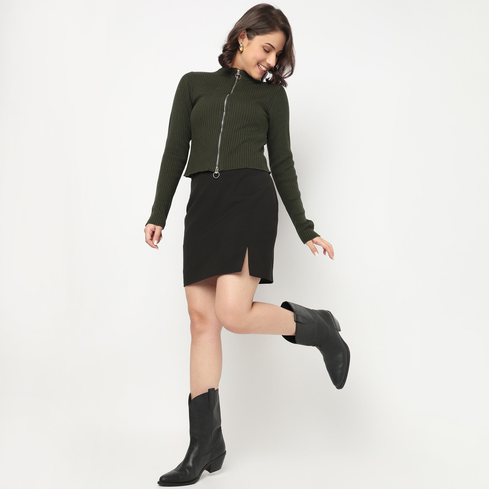 Full Sleeve Flat Knit Top