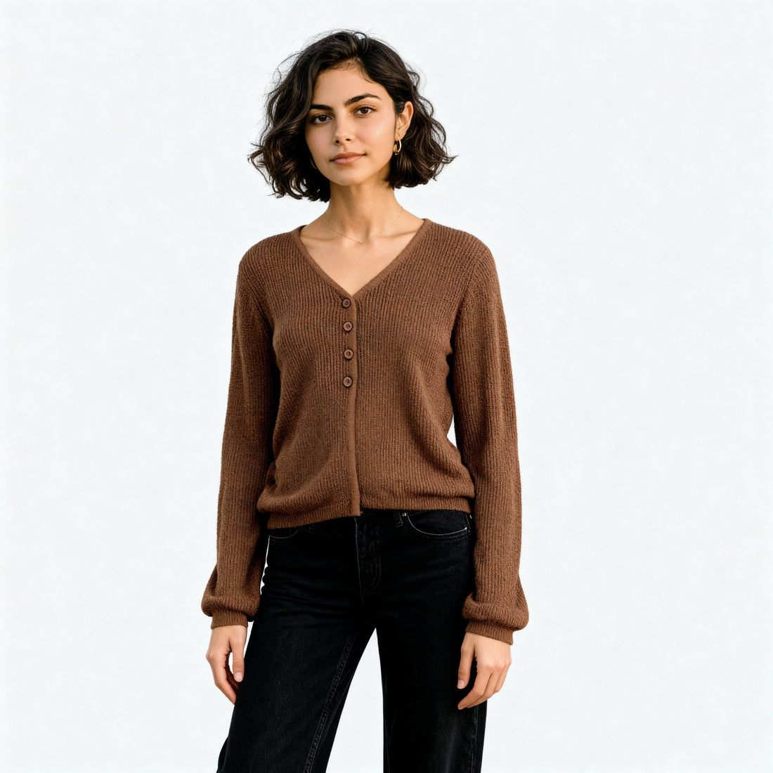 Solid Flat Knit Top