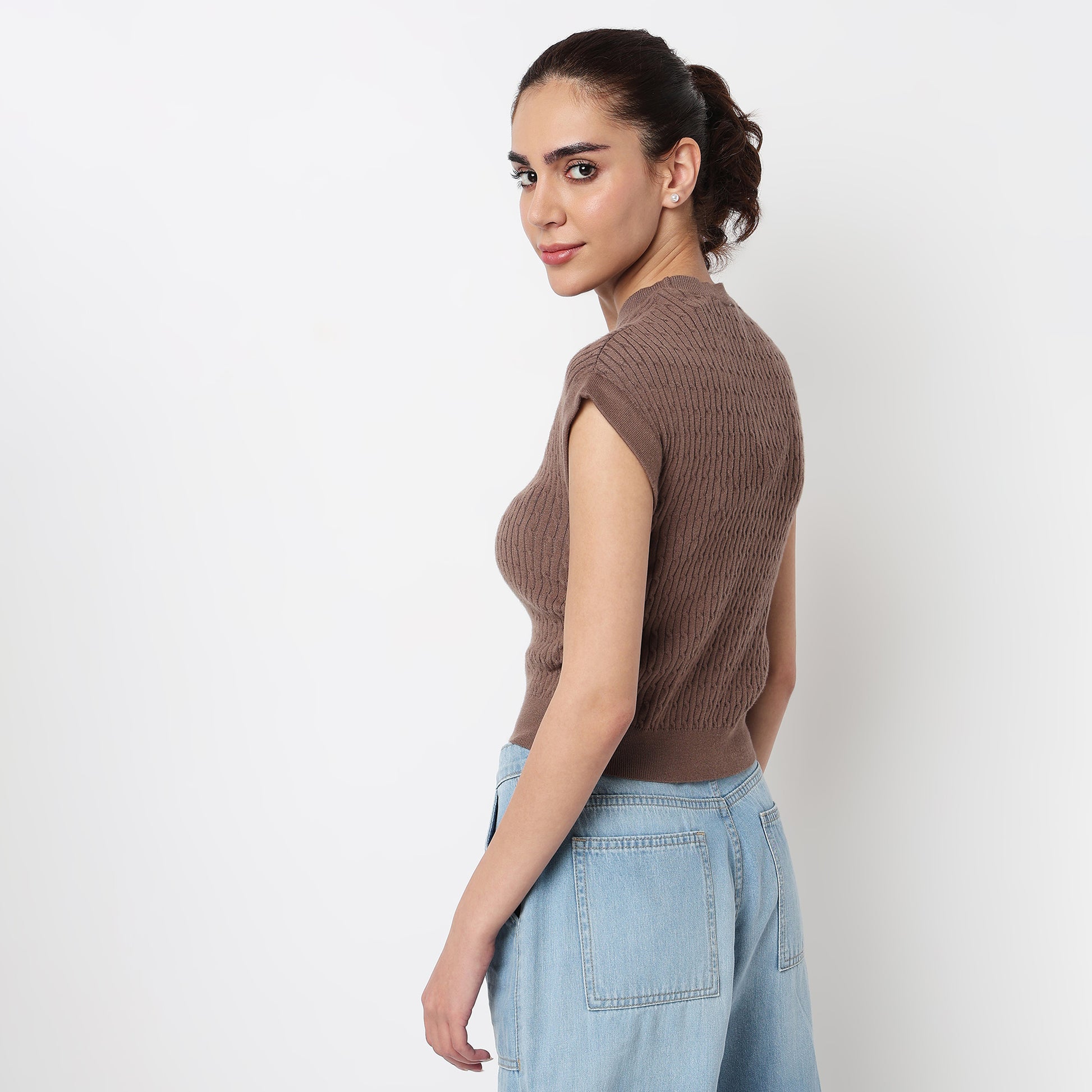 Solid Flat Knit Top