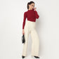 Turtle Neck Flat Knit Top