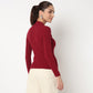Turtle Neck Flat Knit Top