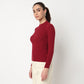 Turtle Neck Flat Knit Top