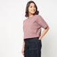 Round Neck Flat Knit Top