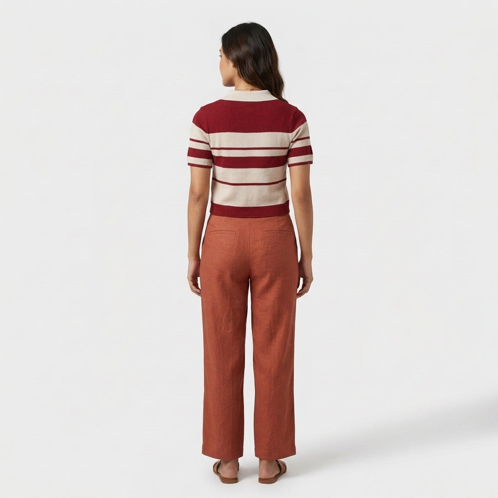Stripes Flat Knit T-Shirt