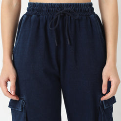 Regular Fit Solid Full Length Mid Rise Pants