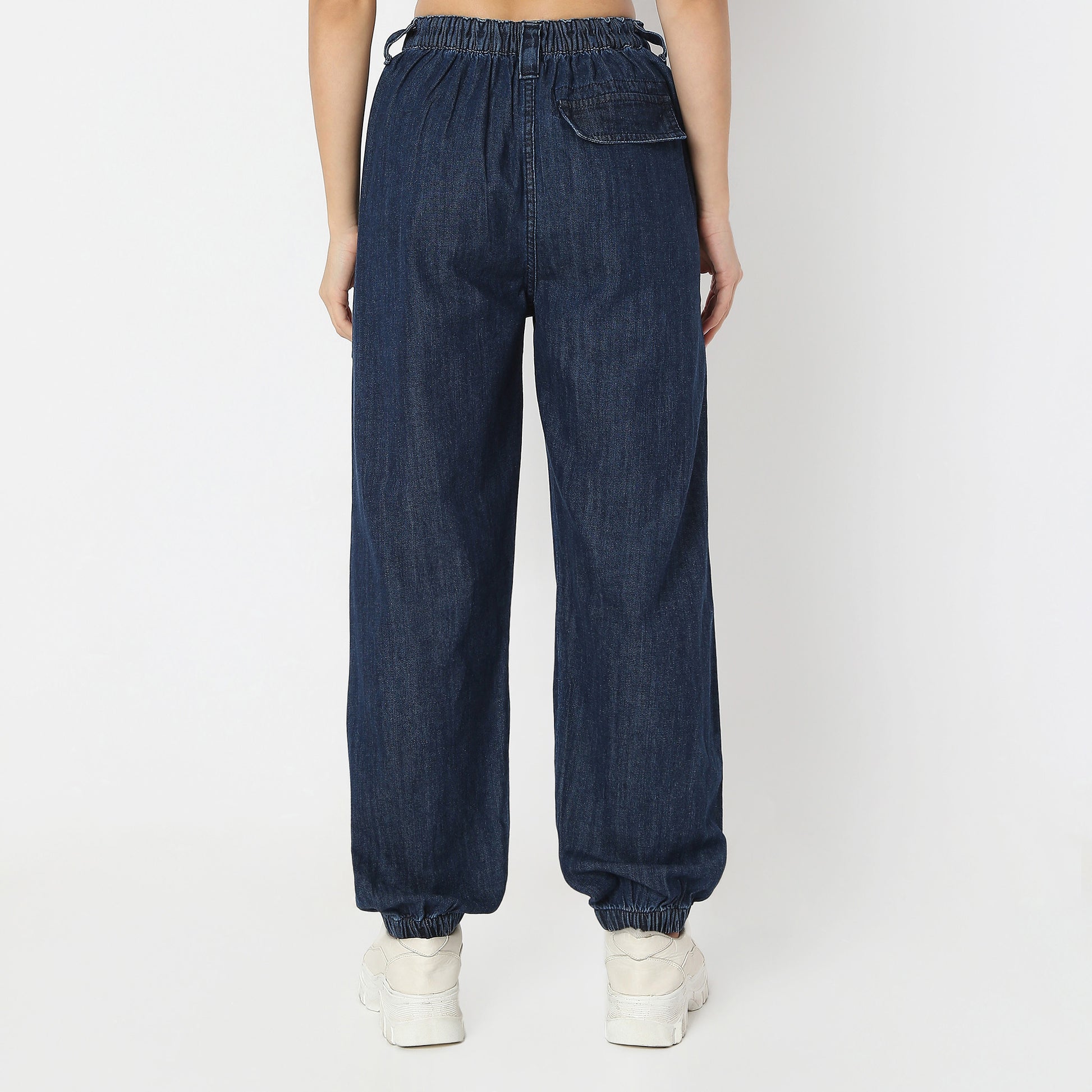 Solid Full-Length Jogger Fit Pants