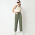 Regular Fit Solid Full Length High Rise Pants