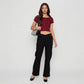 Solid Full-Length All-Day Comfort Boot Cut Jeans