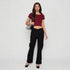 Solid Full-Length All-Day Comfort Boot Cut Jeans