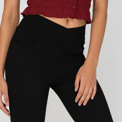 Solid Full-Length All-Day Comfort Boot Cut Jeans