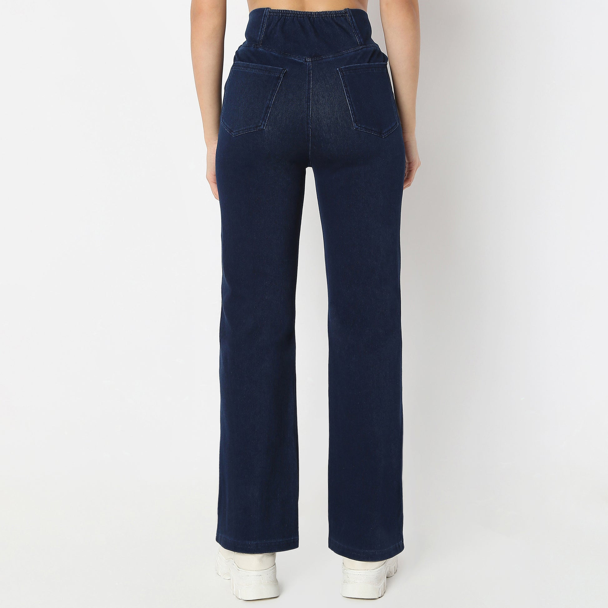Solid Full-Length All-Day Comfort Boot Cut Pants
