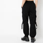 Relaxed Fit Solid Ankle Length High Rise Pants