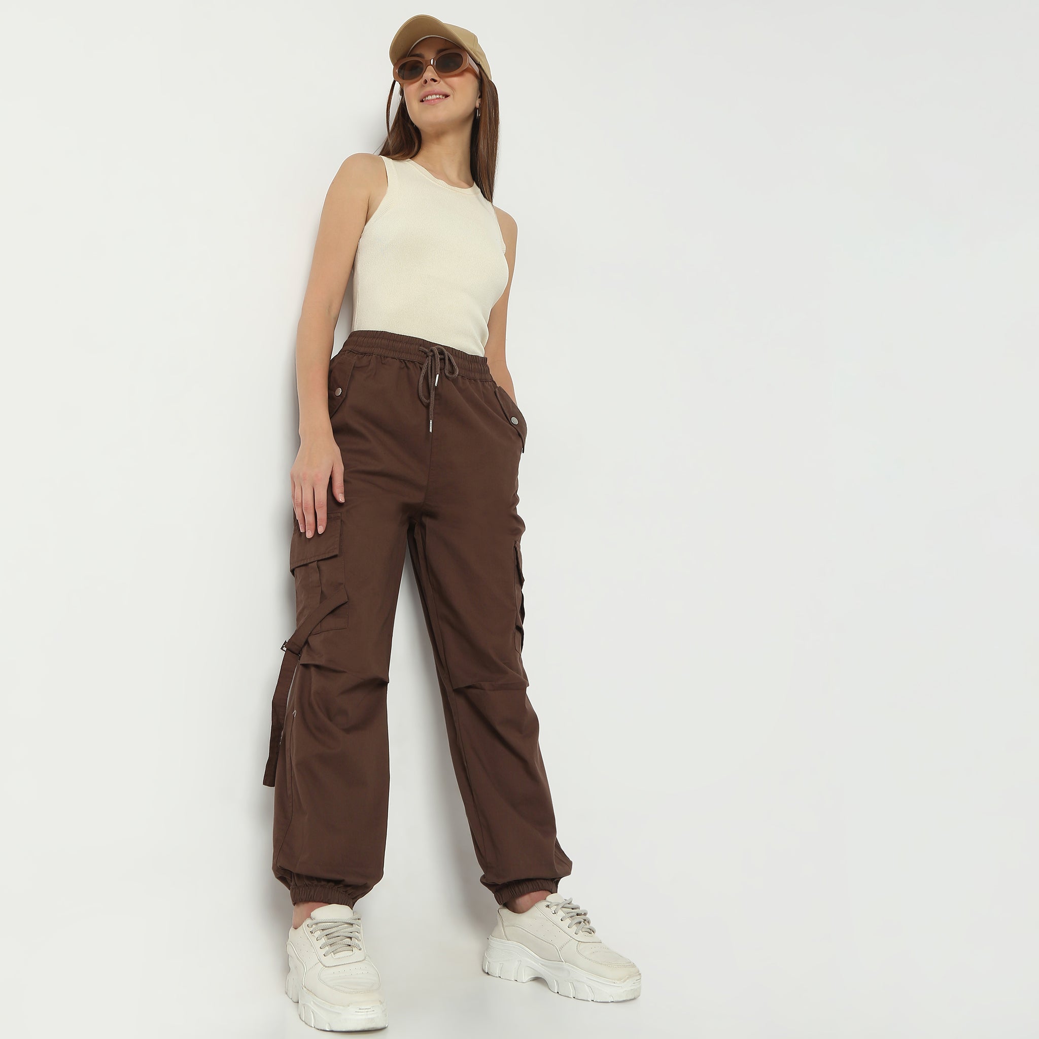 Relaxed Fit Ankle Length High Rise Pants – Style Union