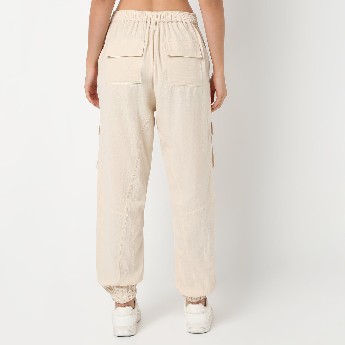 Women Solid Ankle Length Relaxed Fit Young Fashion Pants Cargos