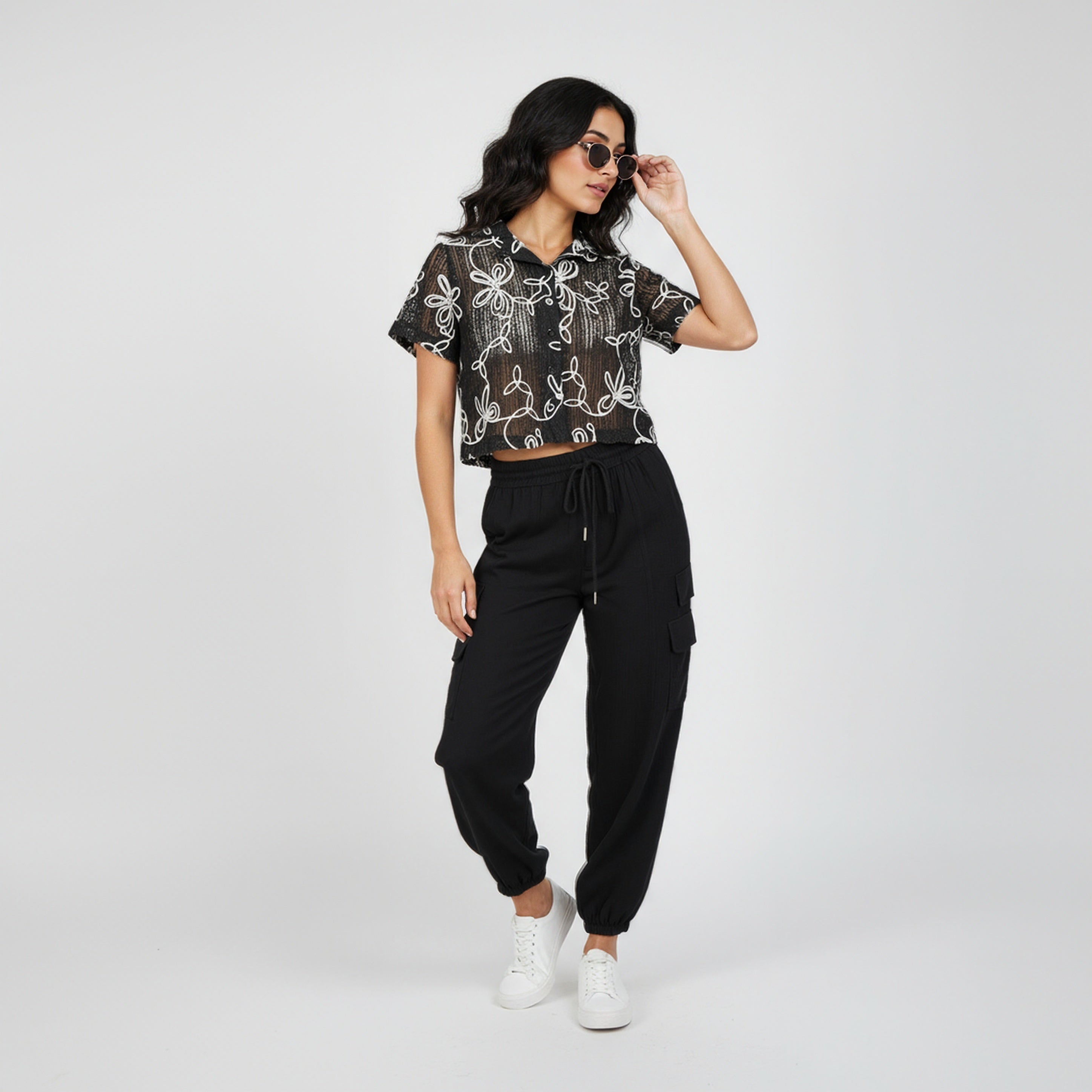 Cotton High Rise Joggers