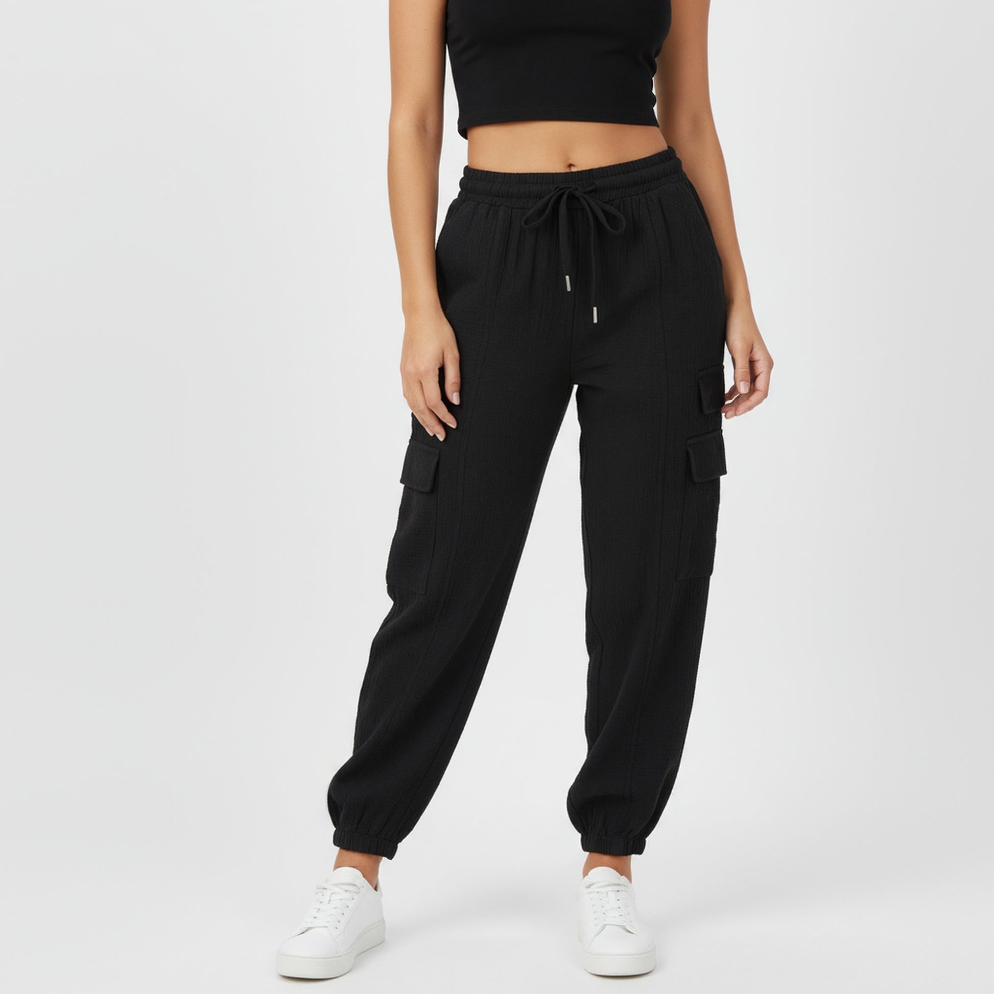Cotton High Rise Joggers