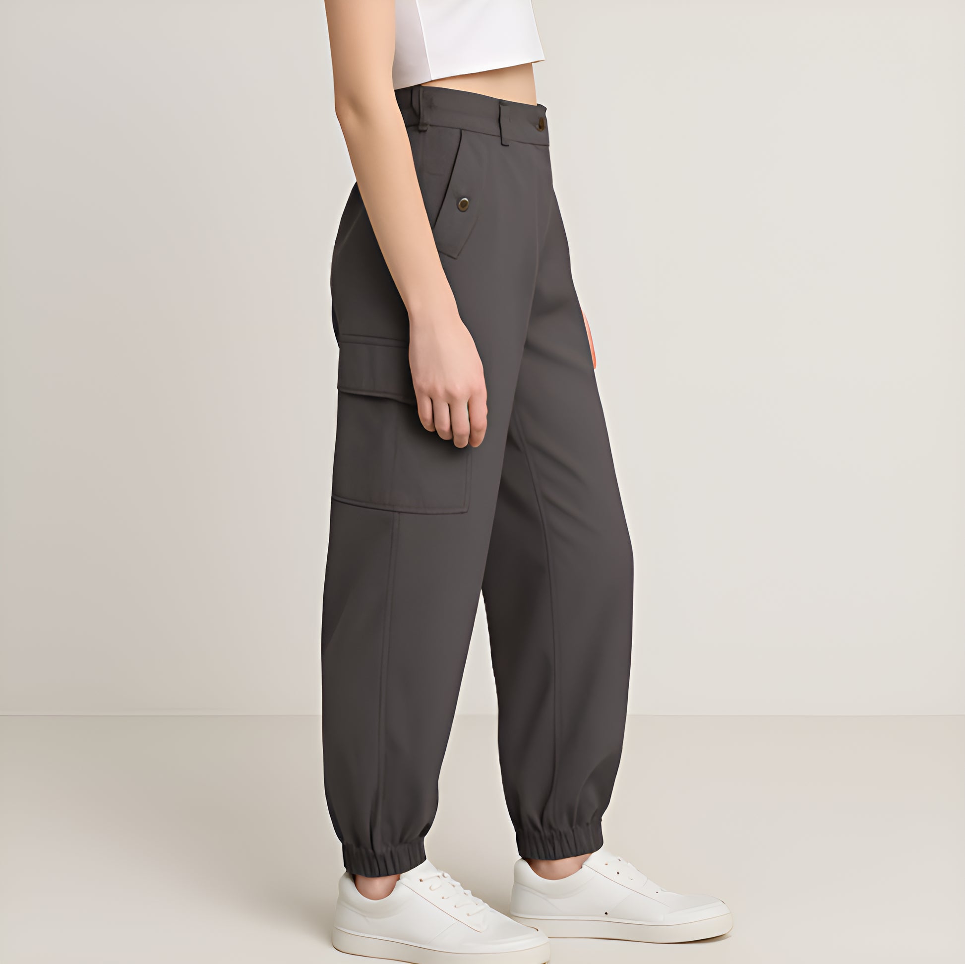 Buy Solid Pants With Flap Pockets - Style Union