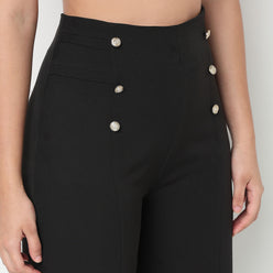 Buy Women Straight Fit Solid Full Length High Rise Pants  - Style Union