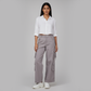 Cotton Solid High Rise Pants