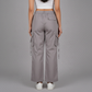 Cotton Solid High Rise Pants