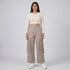 Cotton High Rise Pants With Strap Details on Pocket