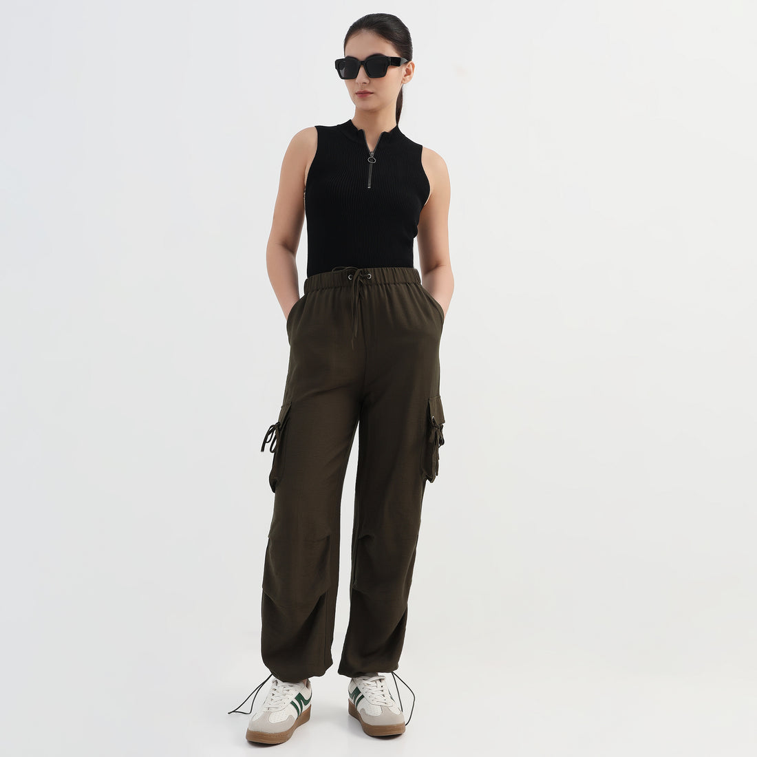 Relaxed Fit High Rise Joggers
