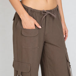 Cotton Ankle Length High Rise Pants