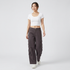Cotton Solid High Rise Pants