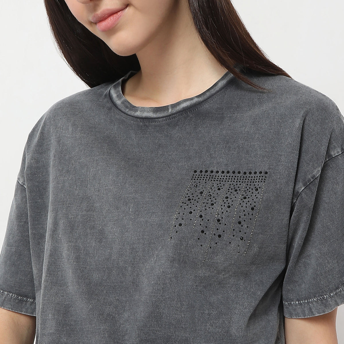 Boxy Fit Solid T-Shirt