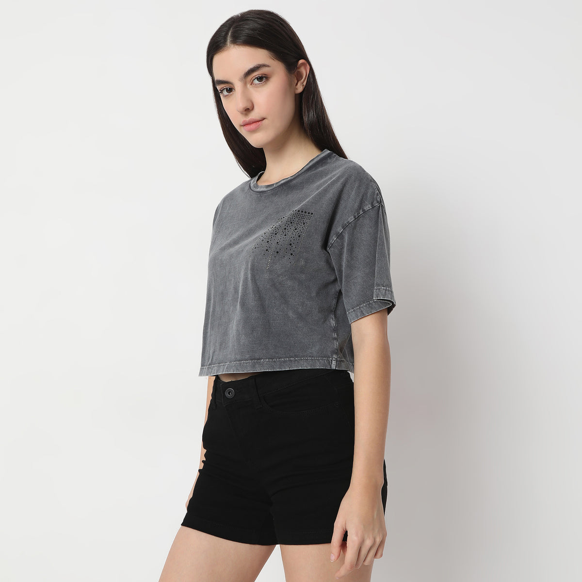 Boxy Fit Solid T-Shirt